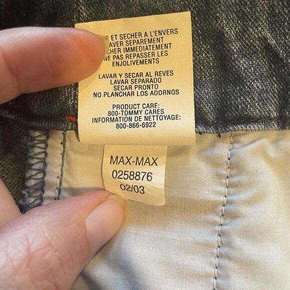 Vintage Tommy Jeans Denim Jean Mini Skirt Women's Juniors 7 Drawstring Side Slit - Picture 8 of 8